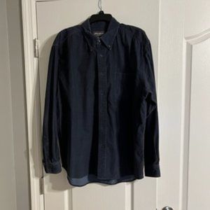 Eddie Bauer Men's Shirt L Dark Blue